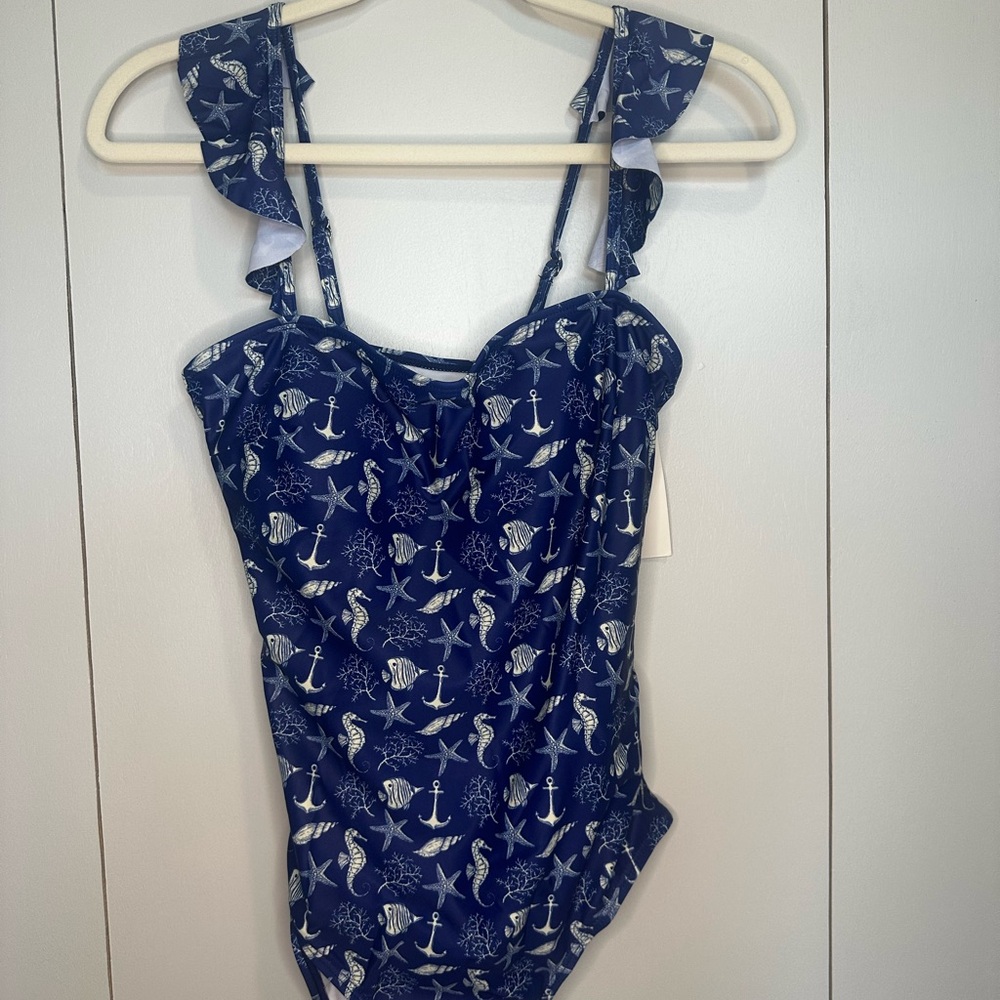 Nautical Blue One-Piece Swimsuit